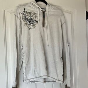 White Graphic Hoodie